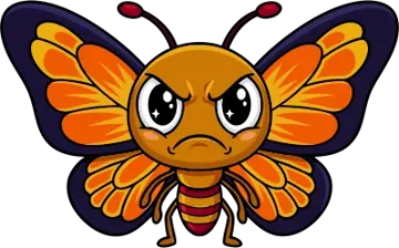 Grumpy butterfly