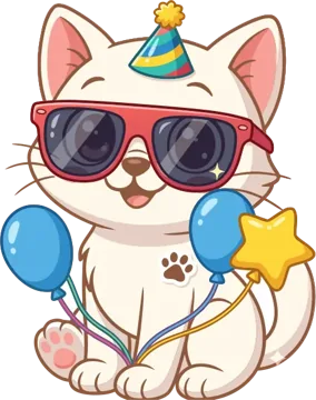Celebrating kitten