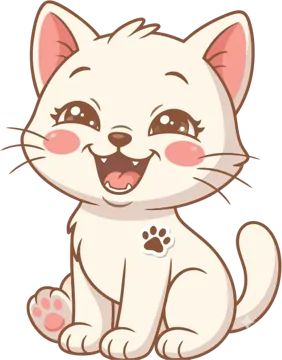Laughing kitten