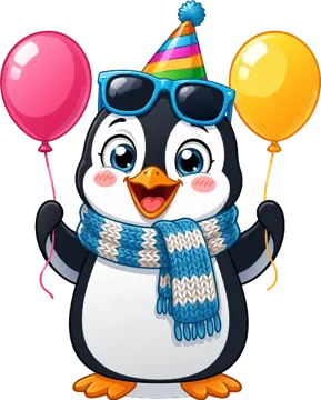 Celebrating penguin